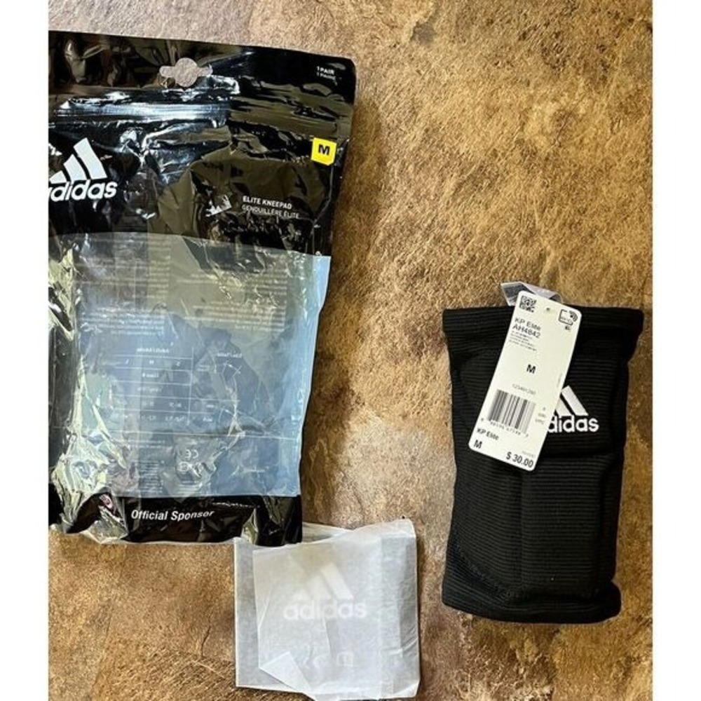 New! Adidas Women's Volleyball Elite Knee Pad -‎ Black - Medium M